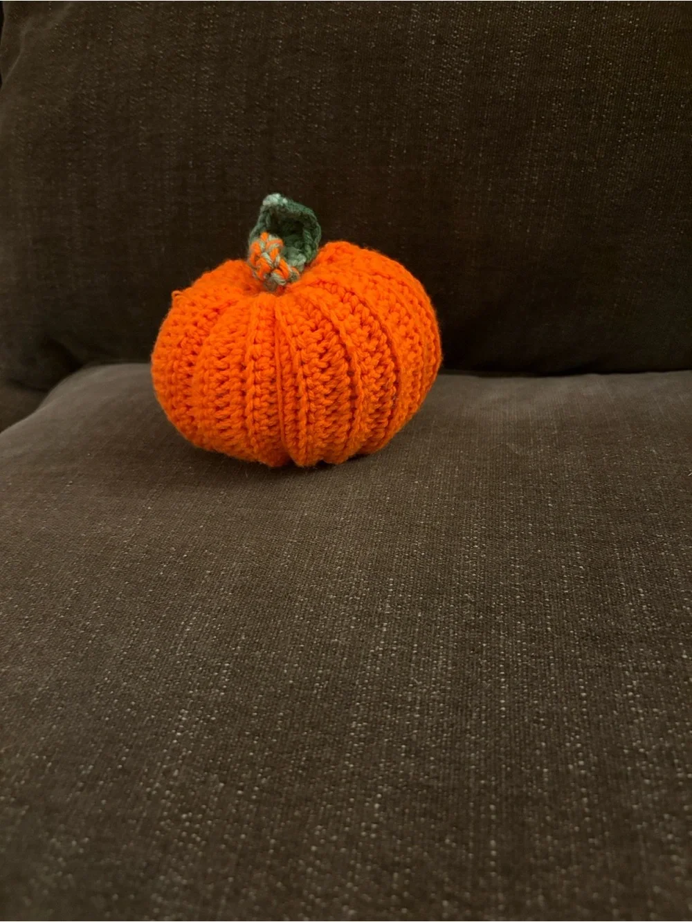 Handmade Orange Crochet Pumpkin and Scarf - Kids Accessories